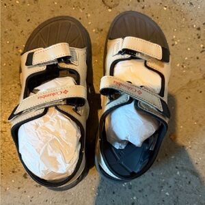 Columbia Kids' Black and Cream Sandals